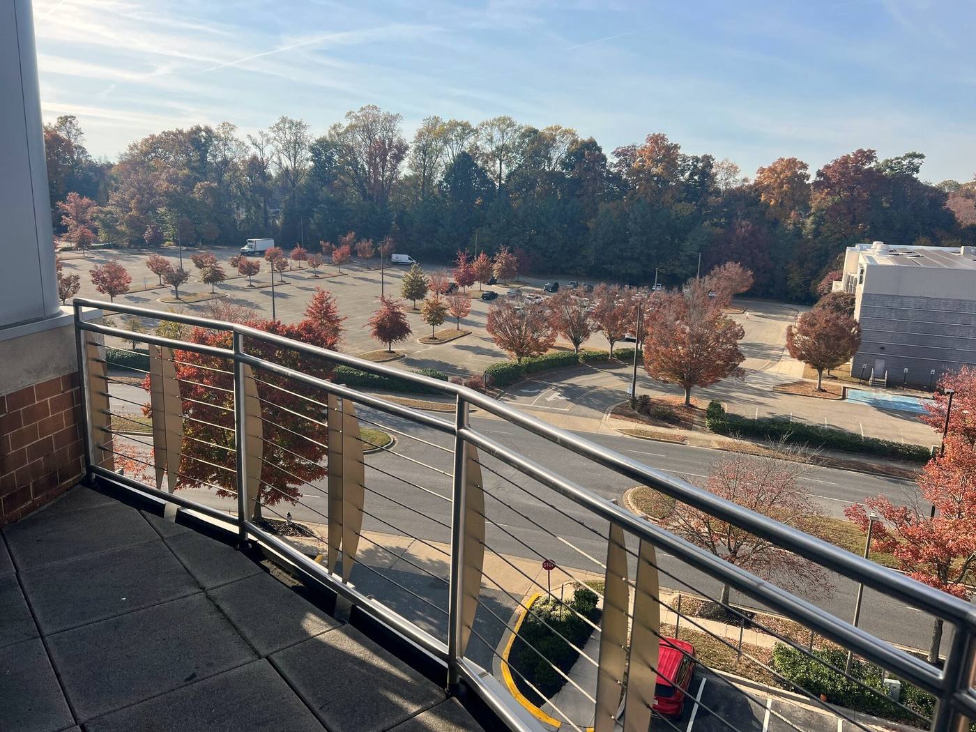 Private fifth-floor terrace overlooking the Bowie tree line